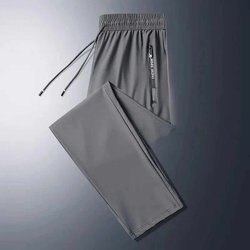 Men Summer Thin Ice Silk Pants / Loose Style