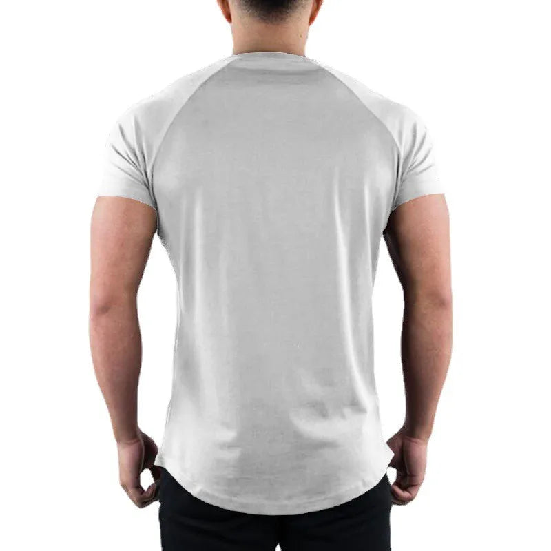 Gym T-Shirt Men / Summer Fitness Clothing / O-Neck Short Sleeve / Slim Fit