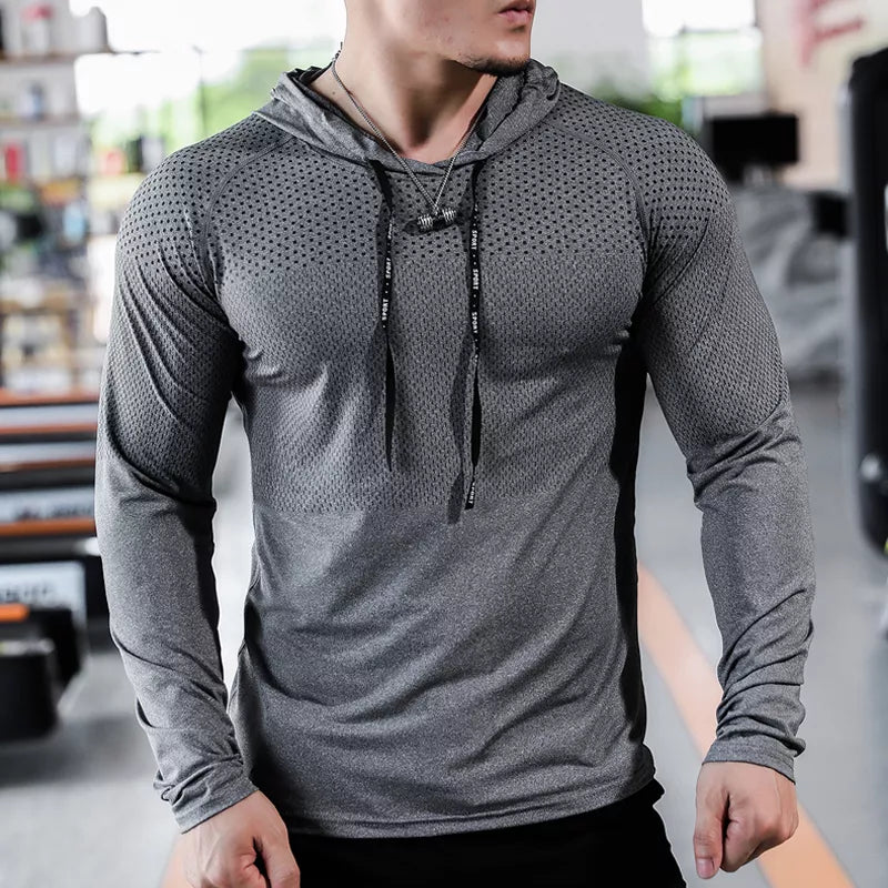 Men's Fitness Sport Hoodie / Muscle Training Sweatshirt