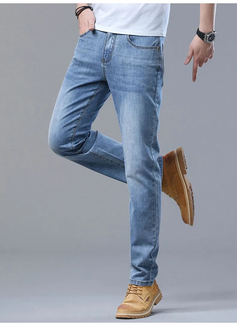 Men Luxury Classic Style Jeans Business