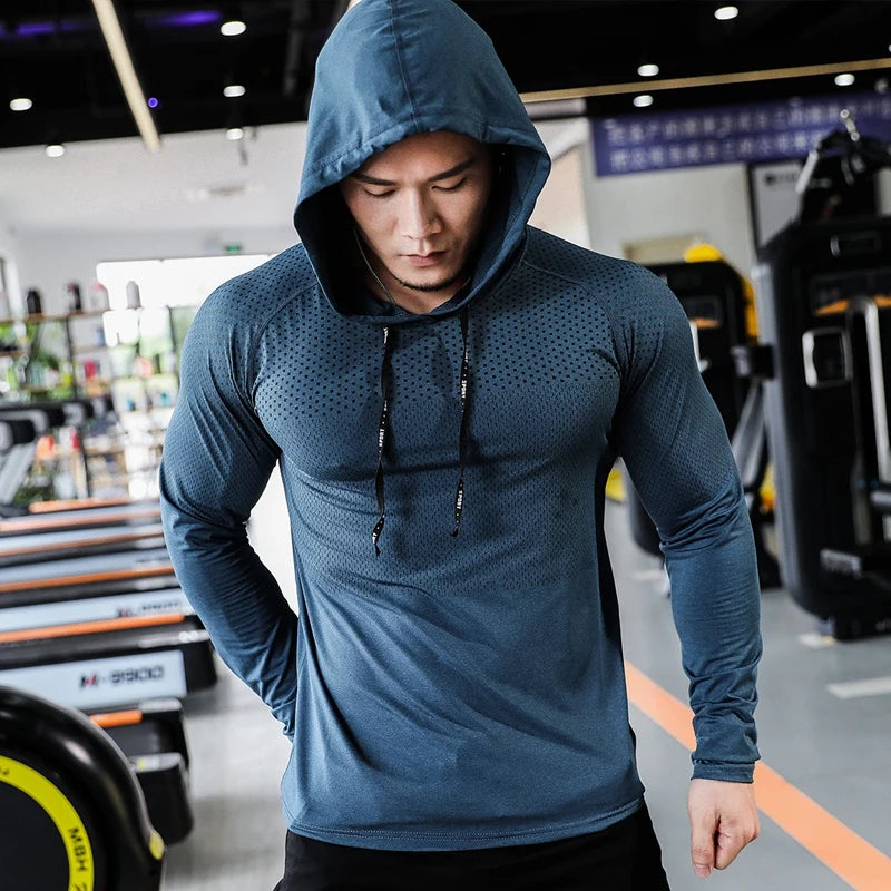 Men's Fitness Sport Hoodie / Muscle Training Sweatshirt