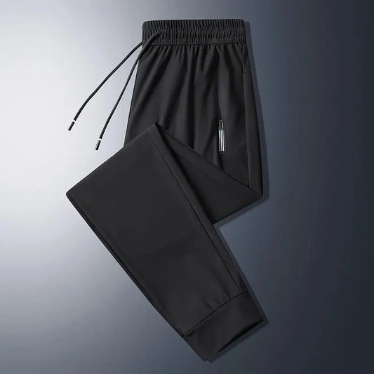 Men Summer Thin Ice Silk Pants / Loose Style