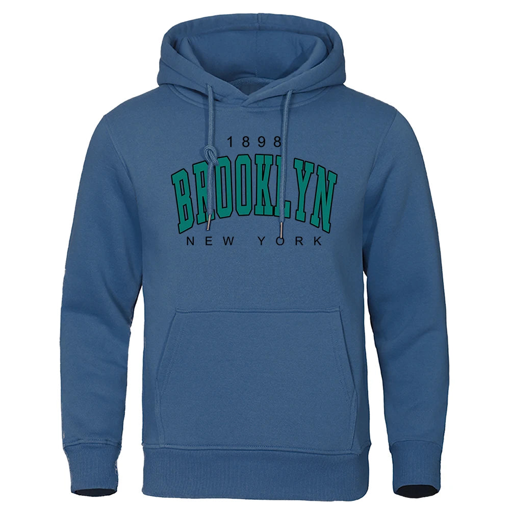 1898 Brooklyn New York Printed Mens Hoody / Oversize Sweatshirt